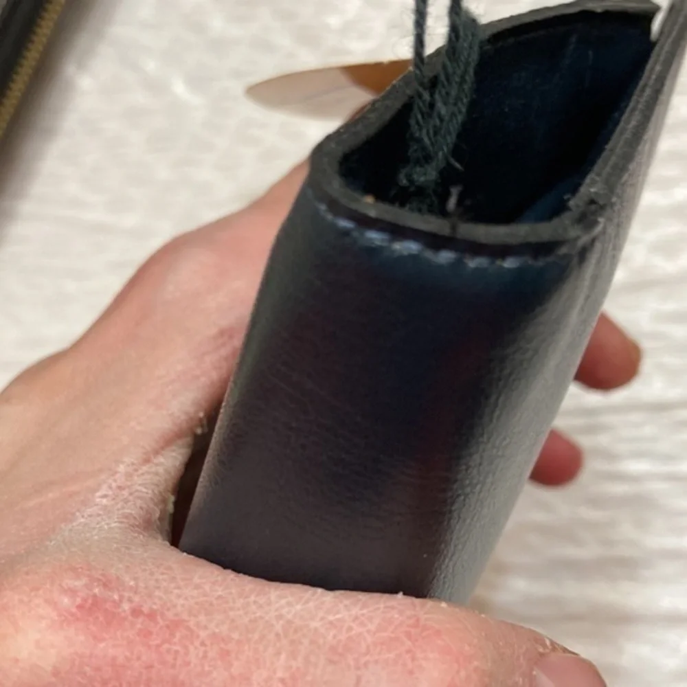Bosca blue leather wallet nwt